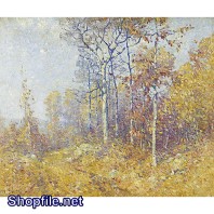 Tranh sơn dầu lá cây xanh non